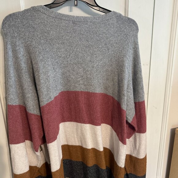 | PINQUE | Long Color Block Cardigan - Picture 7 of 8